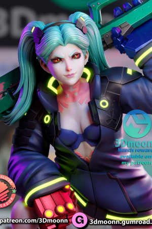 Rebecca v4 - CyberPunk - STL 3D Printable STL file for 3D printing