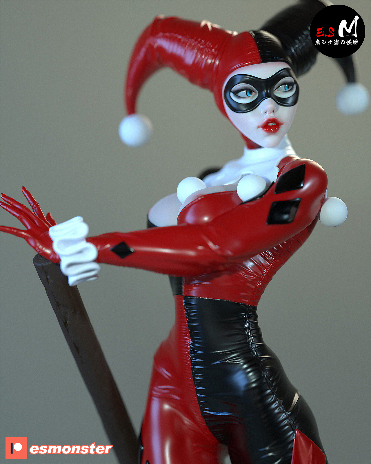 Harley Quinn - 2 versions - STL 3D Printable - Image 6