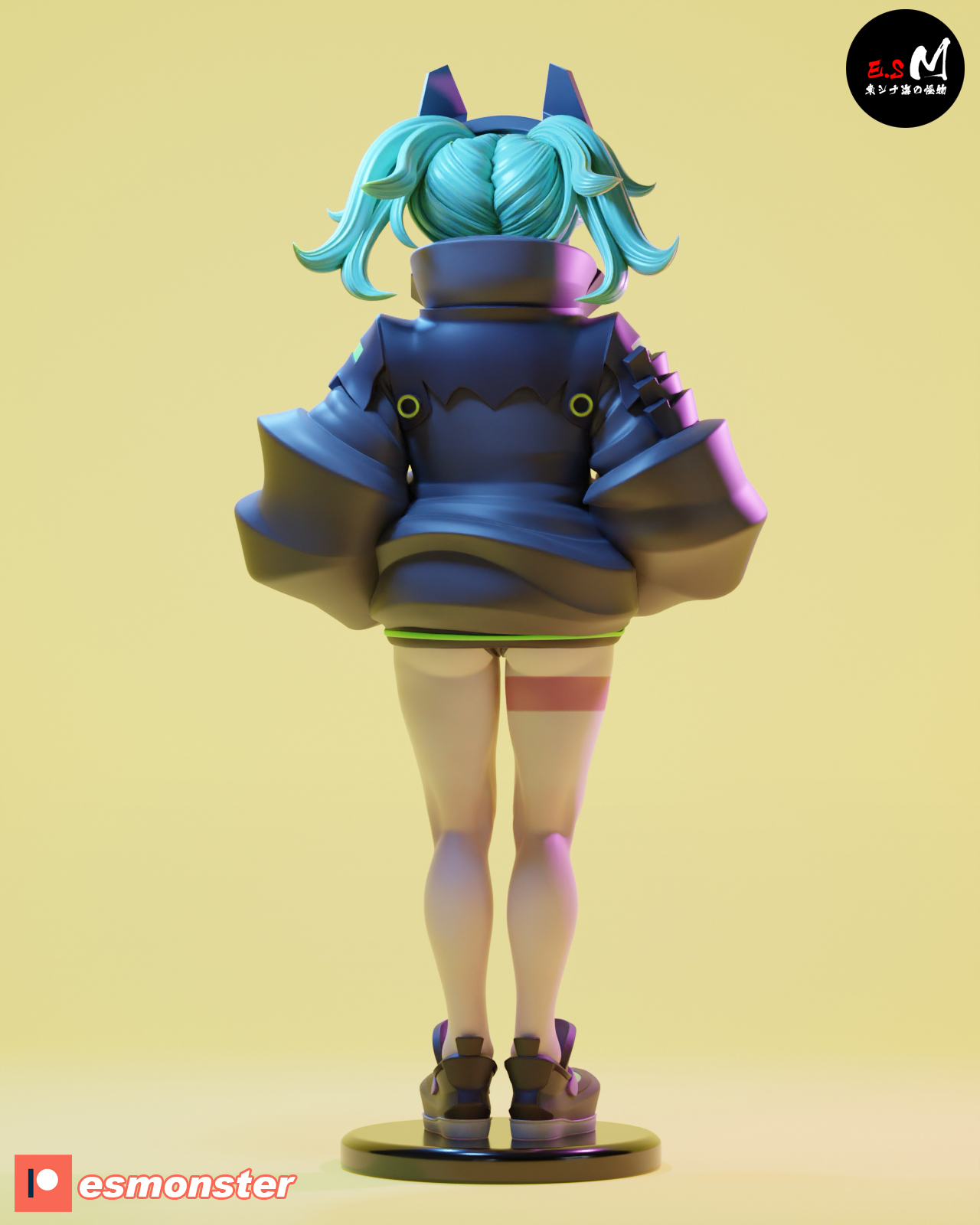 Rebecca Cyberpunk v1 - STL 3D Printable - Image 3
