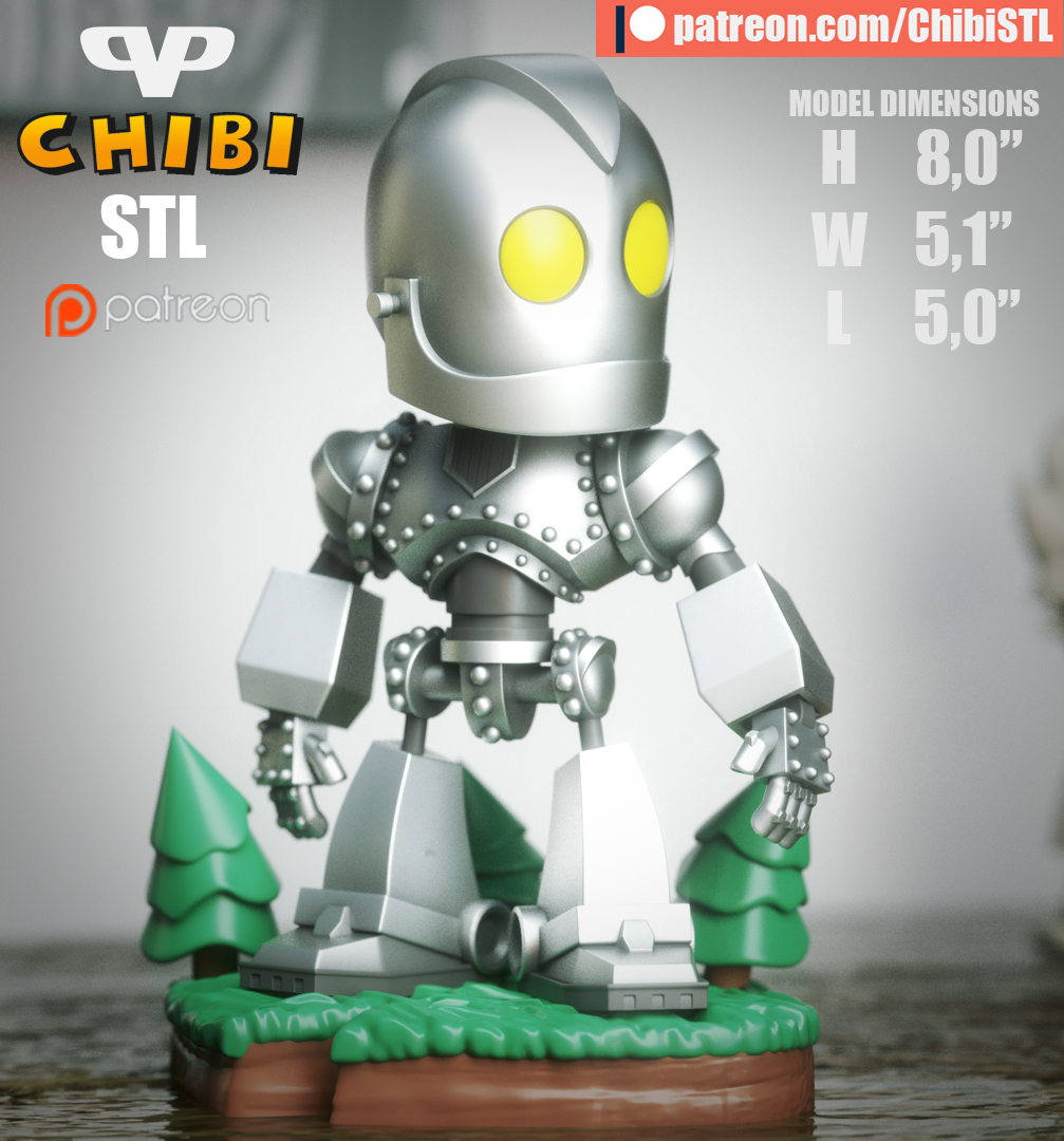 Iron Giant Chibi STL file for 3D printing