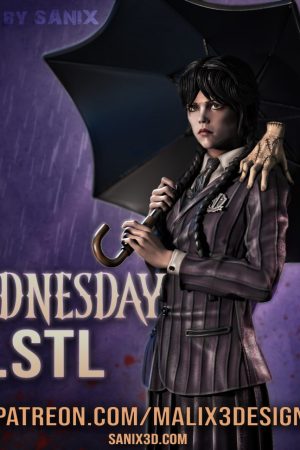 Wednesday Adams STL file for 3D printing