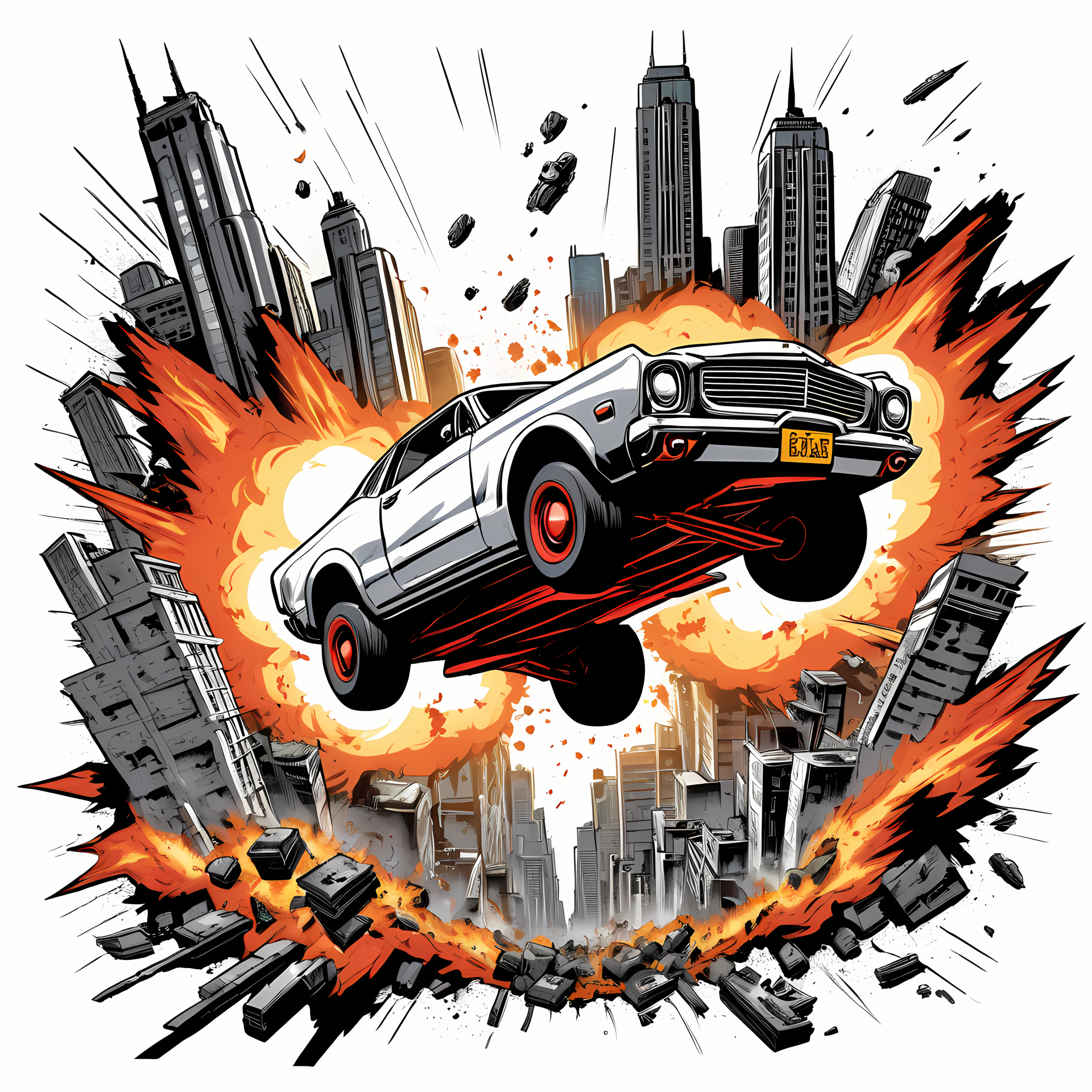 vintage Cars Bundle - T-Shirt model Print Design Art vector - SVG + High Quality PNG files - Image 3