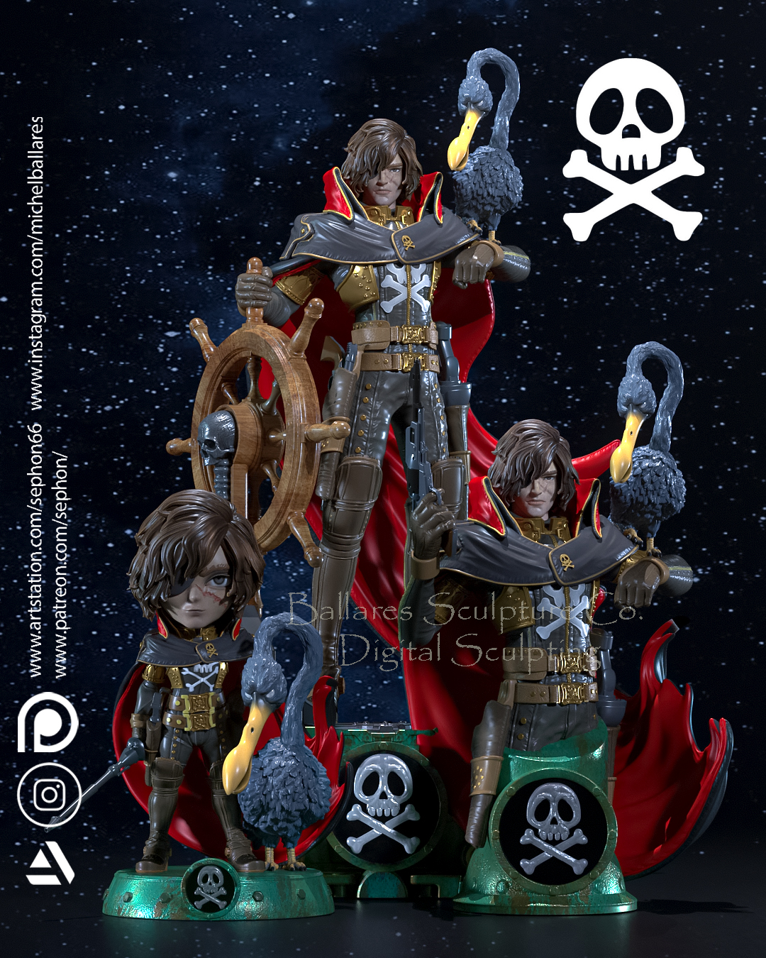 Captain Harlock STL file for 3D printing