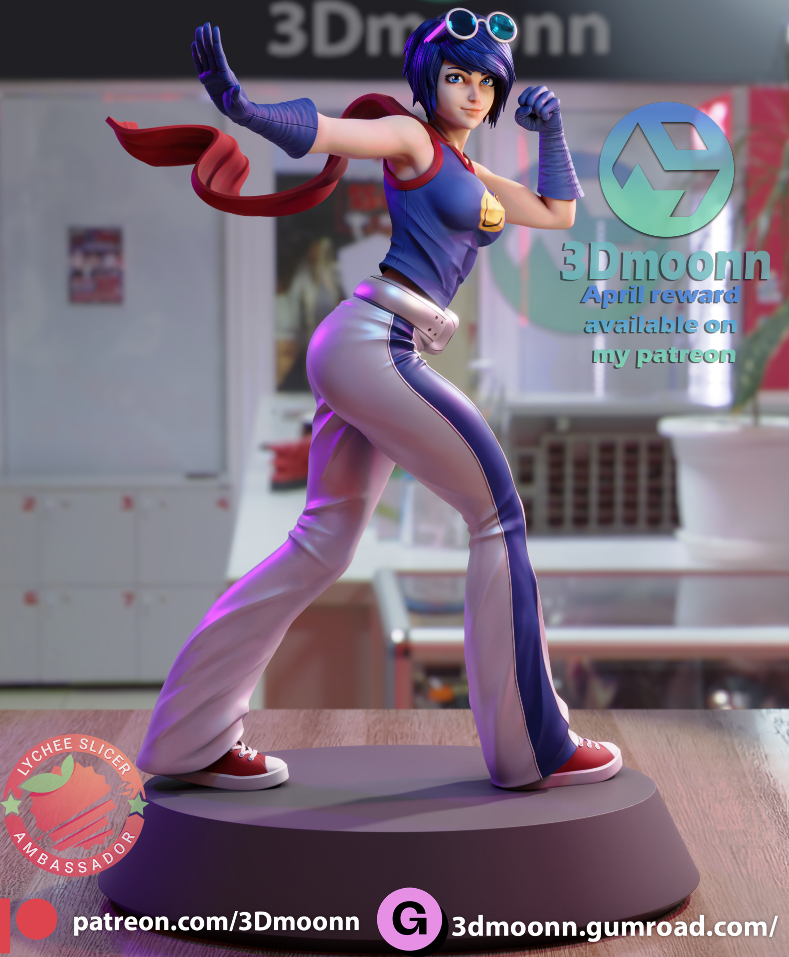 May Lee - King of fighters - SFW + NSFW - STL 3D print model - Image 3