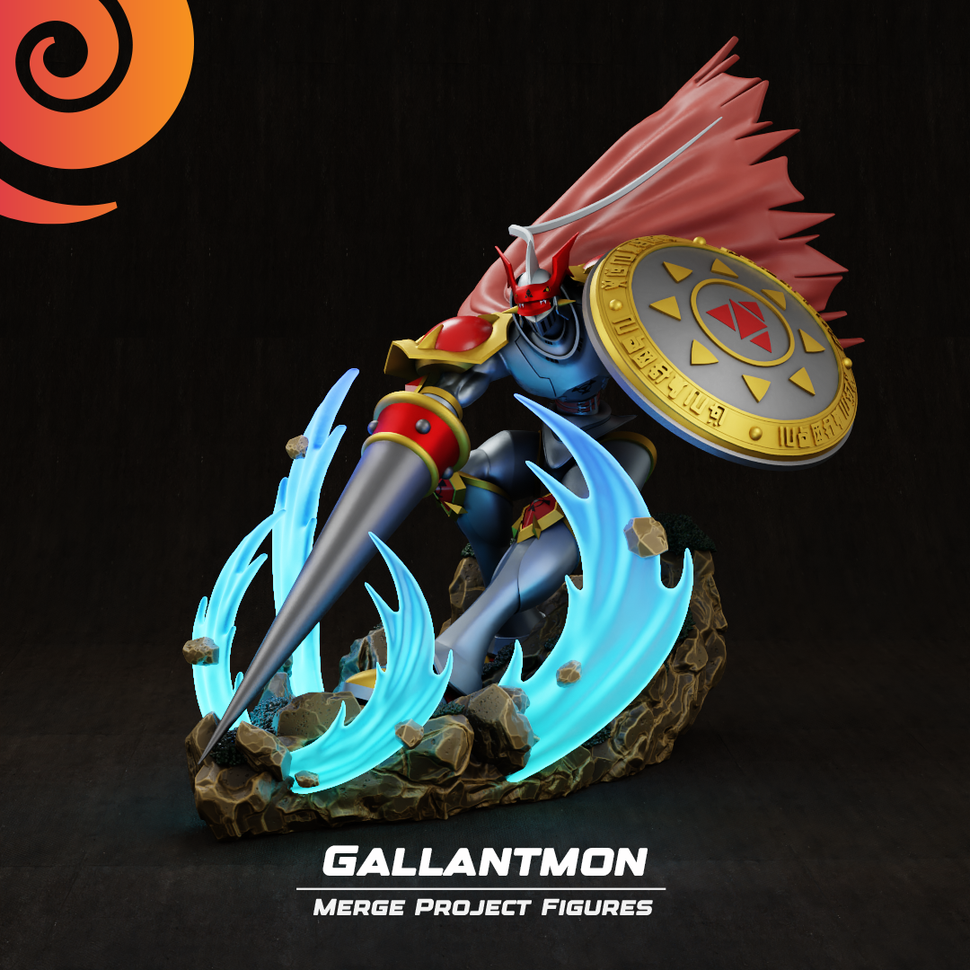 Gallantmon - Digimon - STL 3D printable model - Image 2