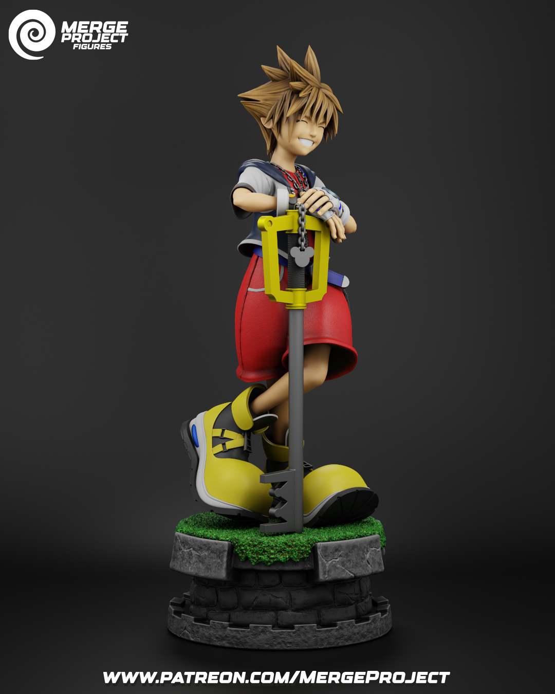 Sora - Kingdom Hearts - STL 3D printable model - Image 3