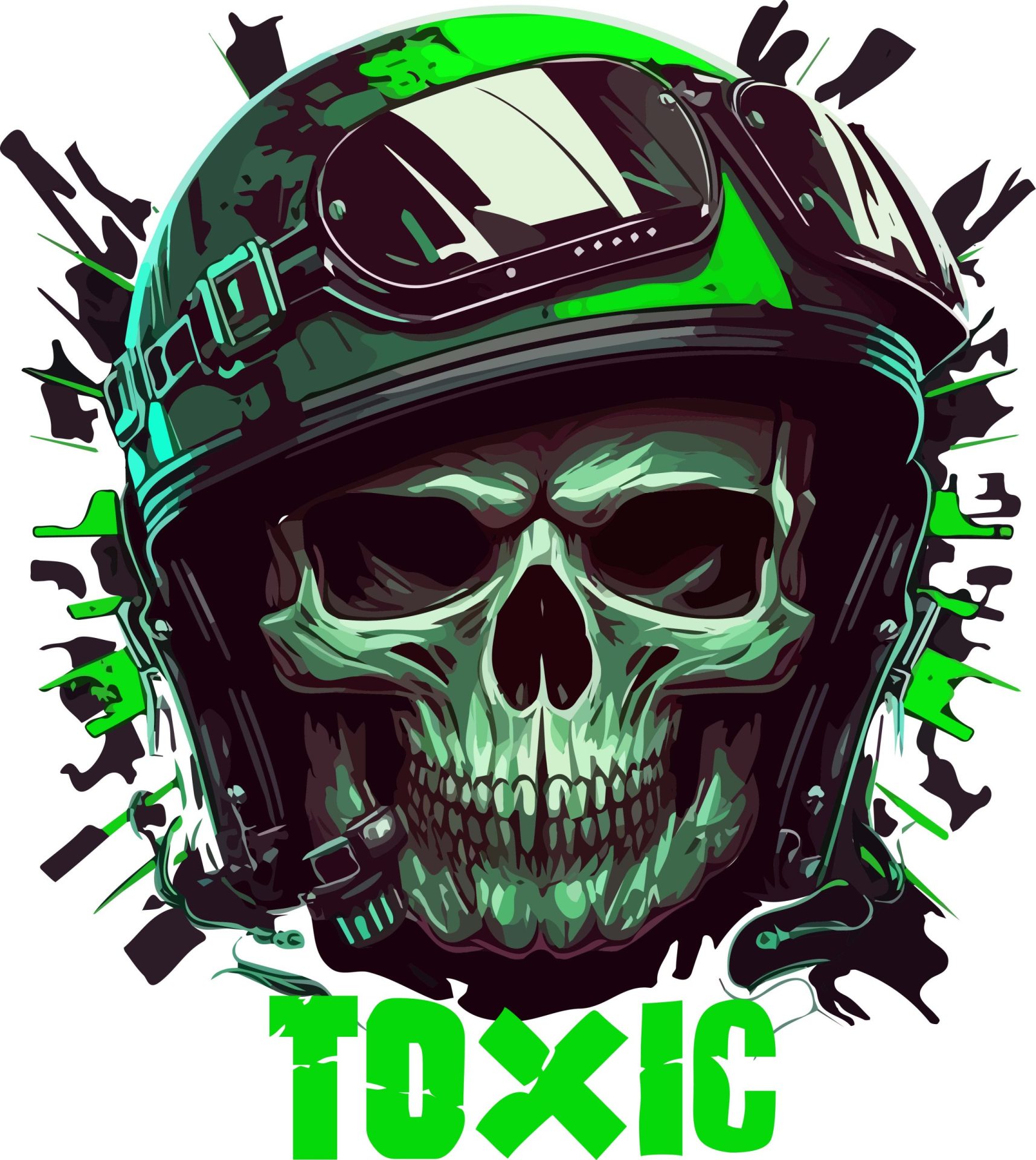 Skull Bundle - T-Shirt Print Design Art vector - EPS + HQ PNG - Image 13