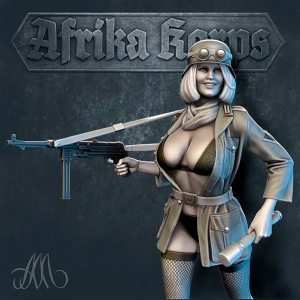Africa Korps Girl stl sfw nsfw