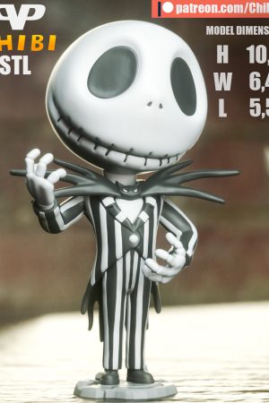 Jack Skellington Chibi STL file for 3D printing