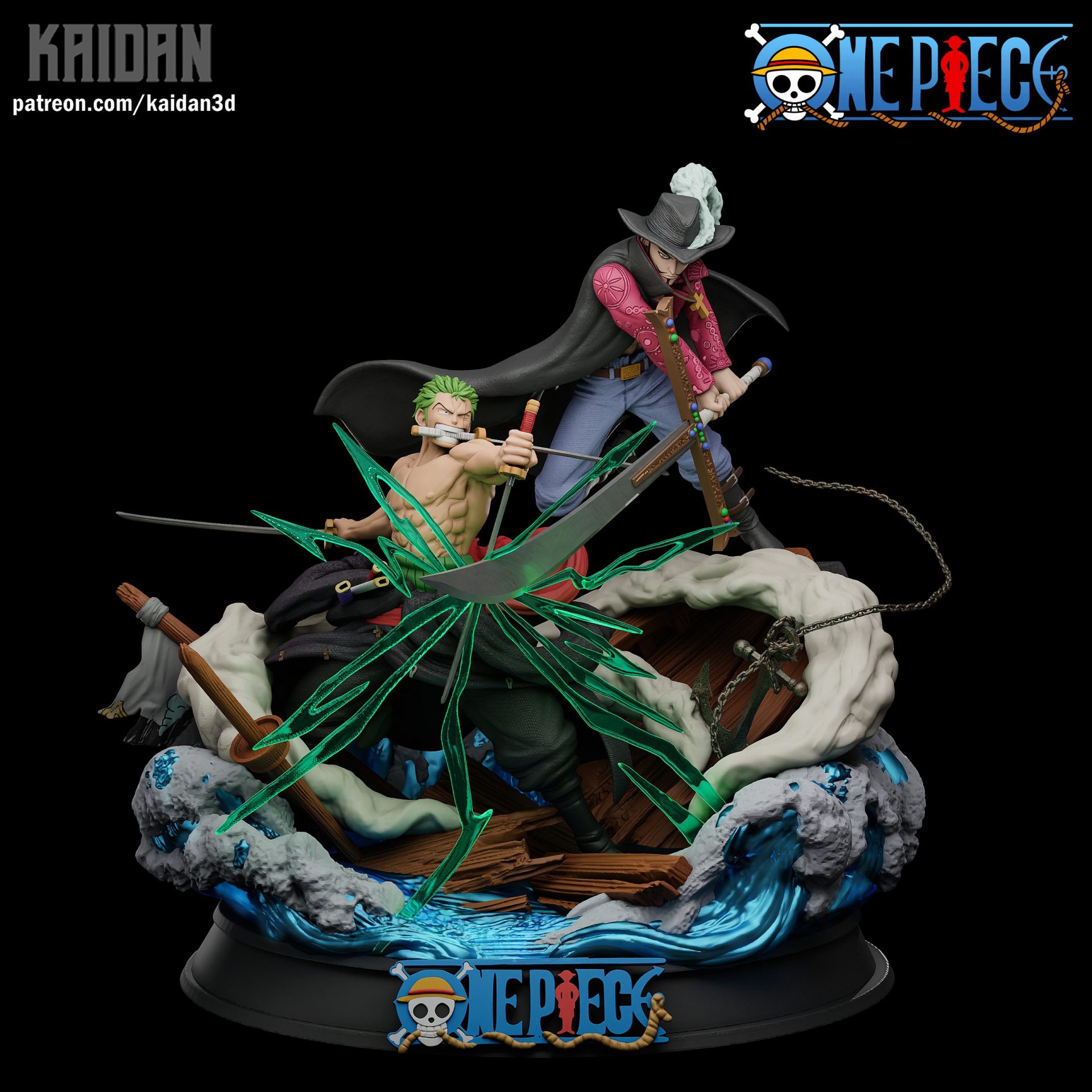 Zoro vs Mihawk