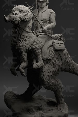 Luke Skywalwer on Tauntaun STL file for 3D printing