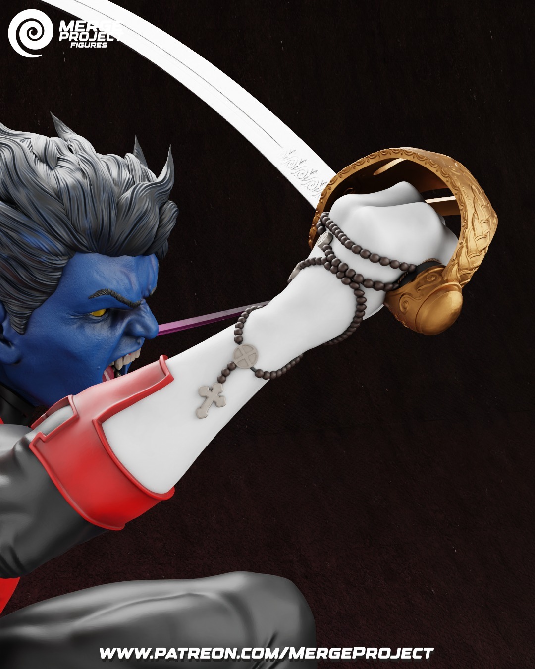 Night Crawler- x-men - STL 3D printable model - Image 3