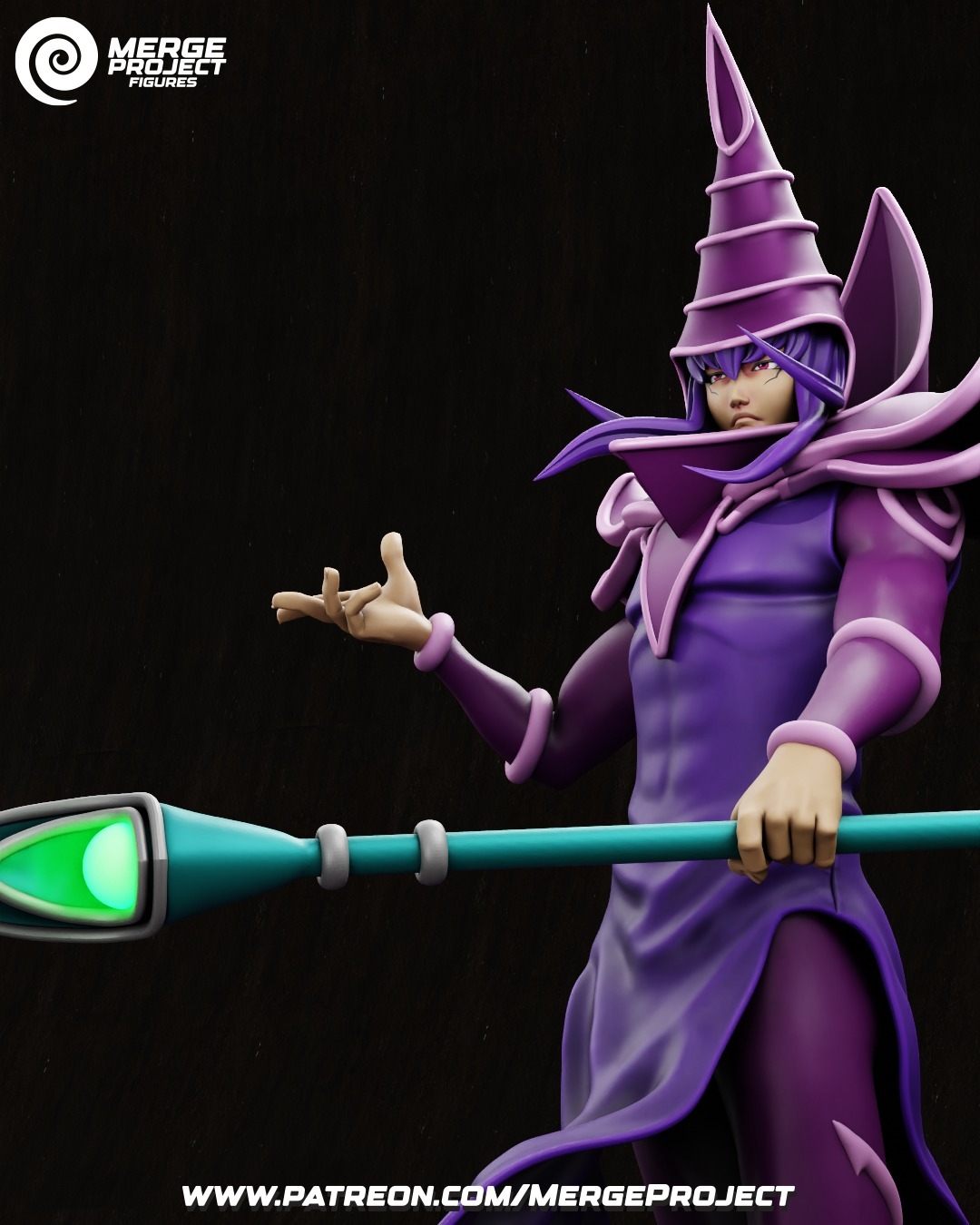 Dark Magician - yu-gi-oh! - STL 3D printable model - Image 2