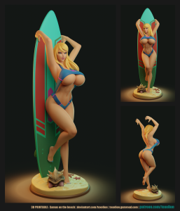 Samus Surf – NSFW + SFW – STL 3D print model