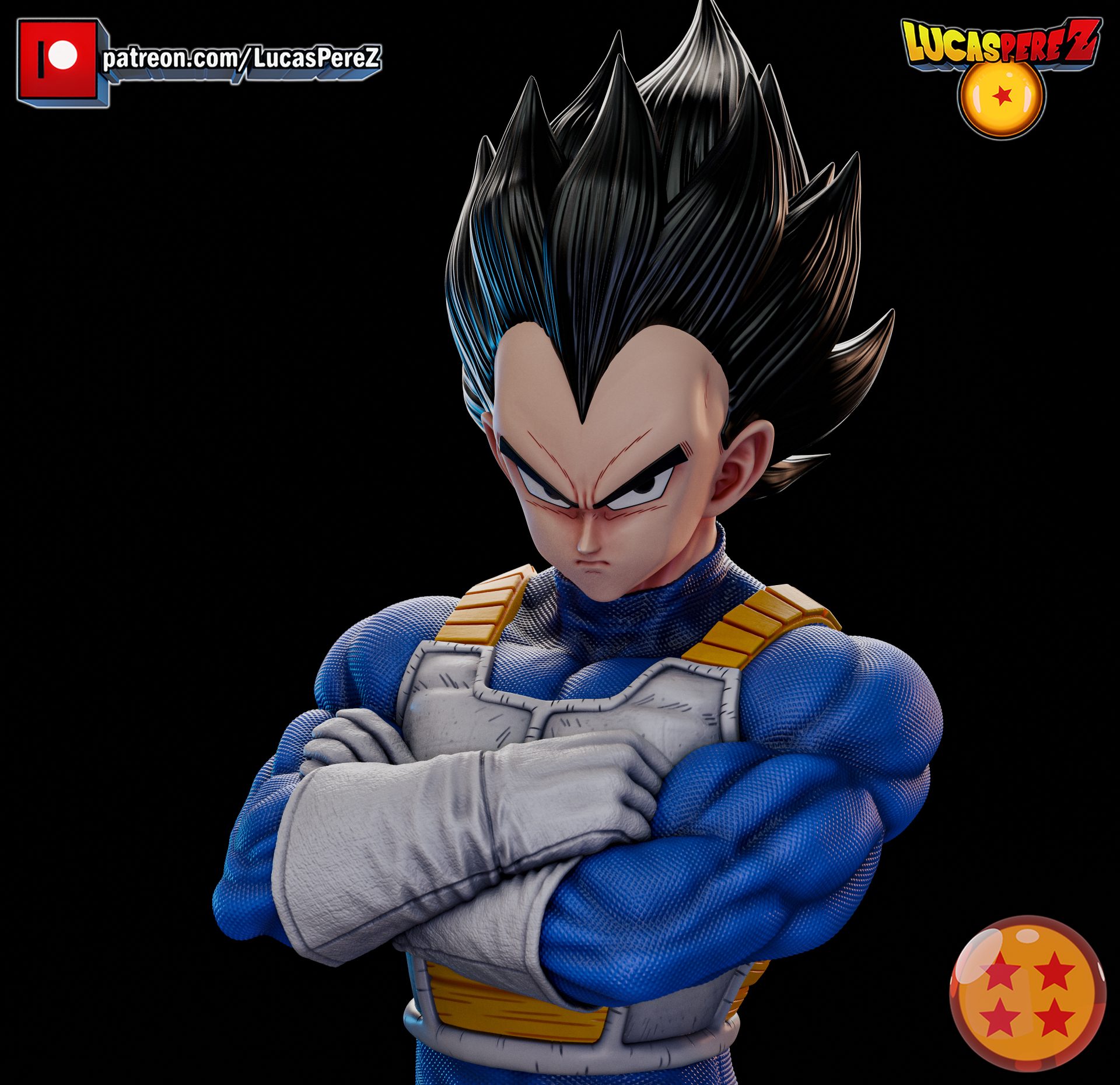 Vegeta 2 STL file for 3D printing