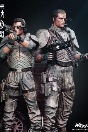 Universal Soldier Diorama STL file for 3D printing