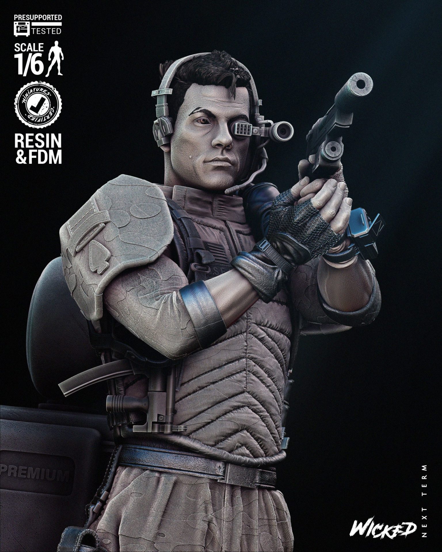 Universal Soldier - Luc Deveraux STL file for 3D printing