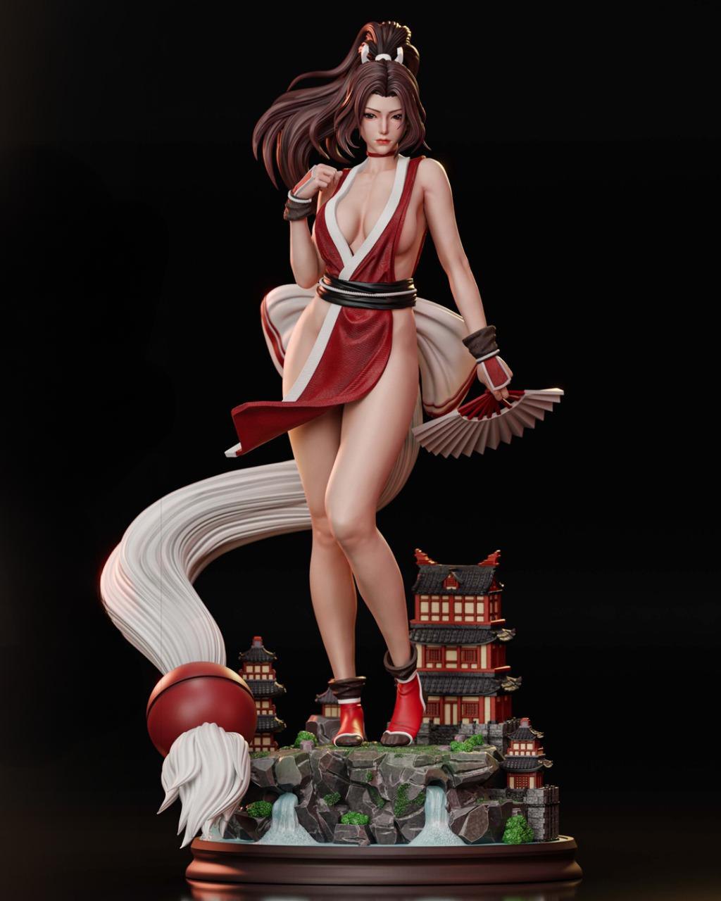 Mai Shiranui Sculpture and Bikini STL file for 3D printing