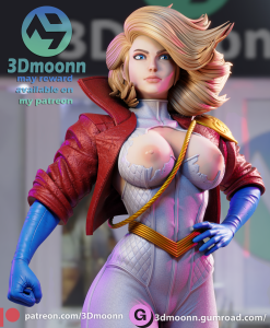 Power Girl – STL NSFW SFW 3D print model
