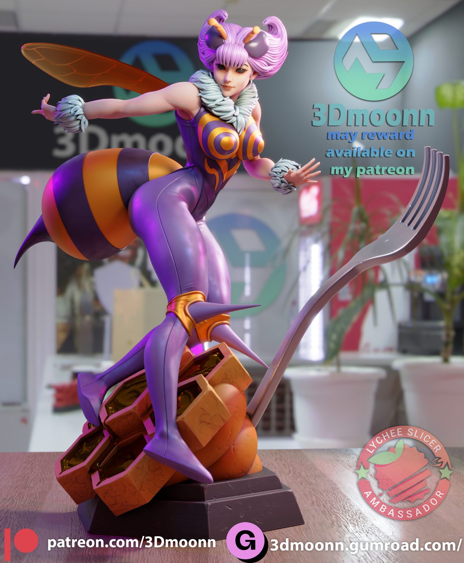 Q-Bee STL Printable File only SFW - Image 4