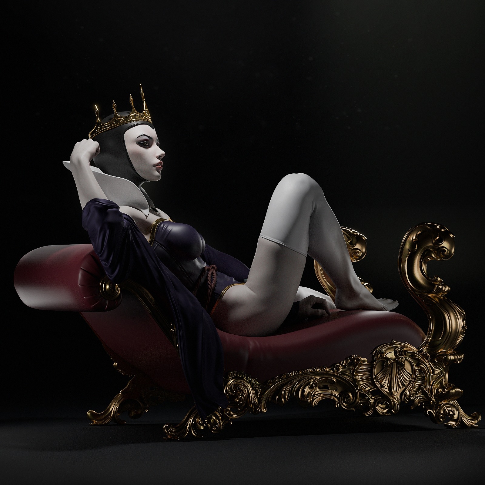 Evil Queen - STL SFW 3D print model - Image 4