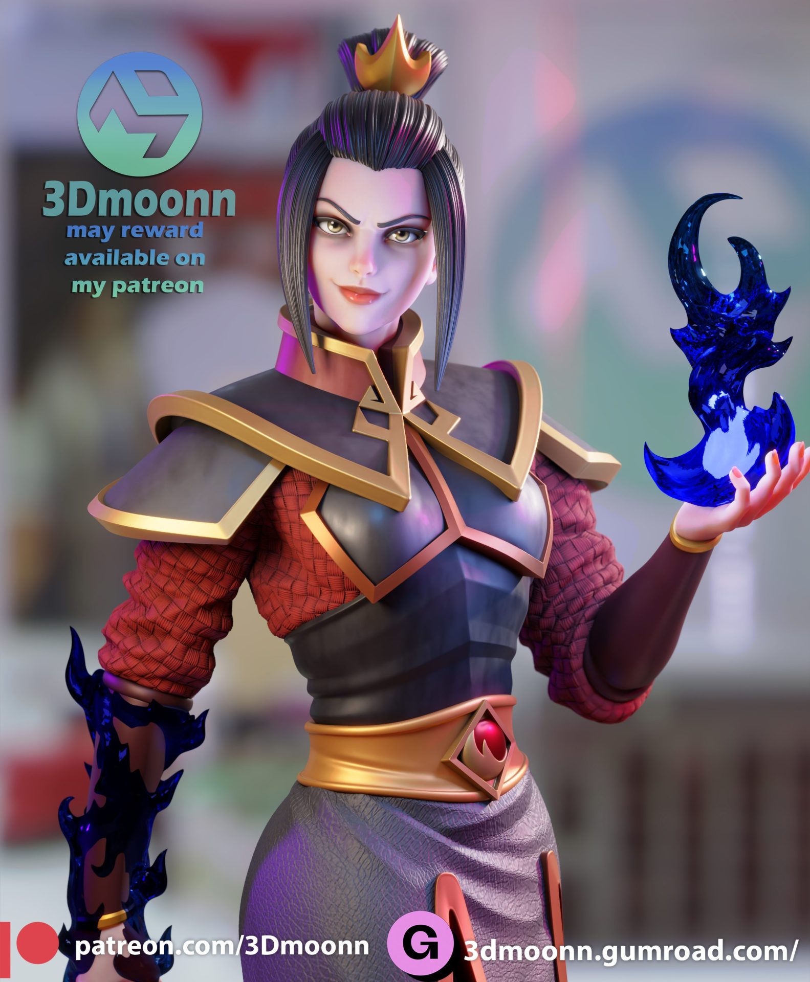 Azula STL Printable File only SFW STL file for 3D printing
