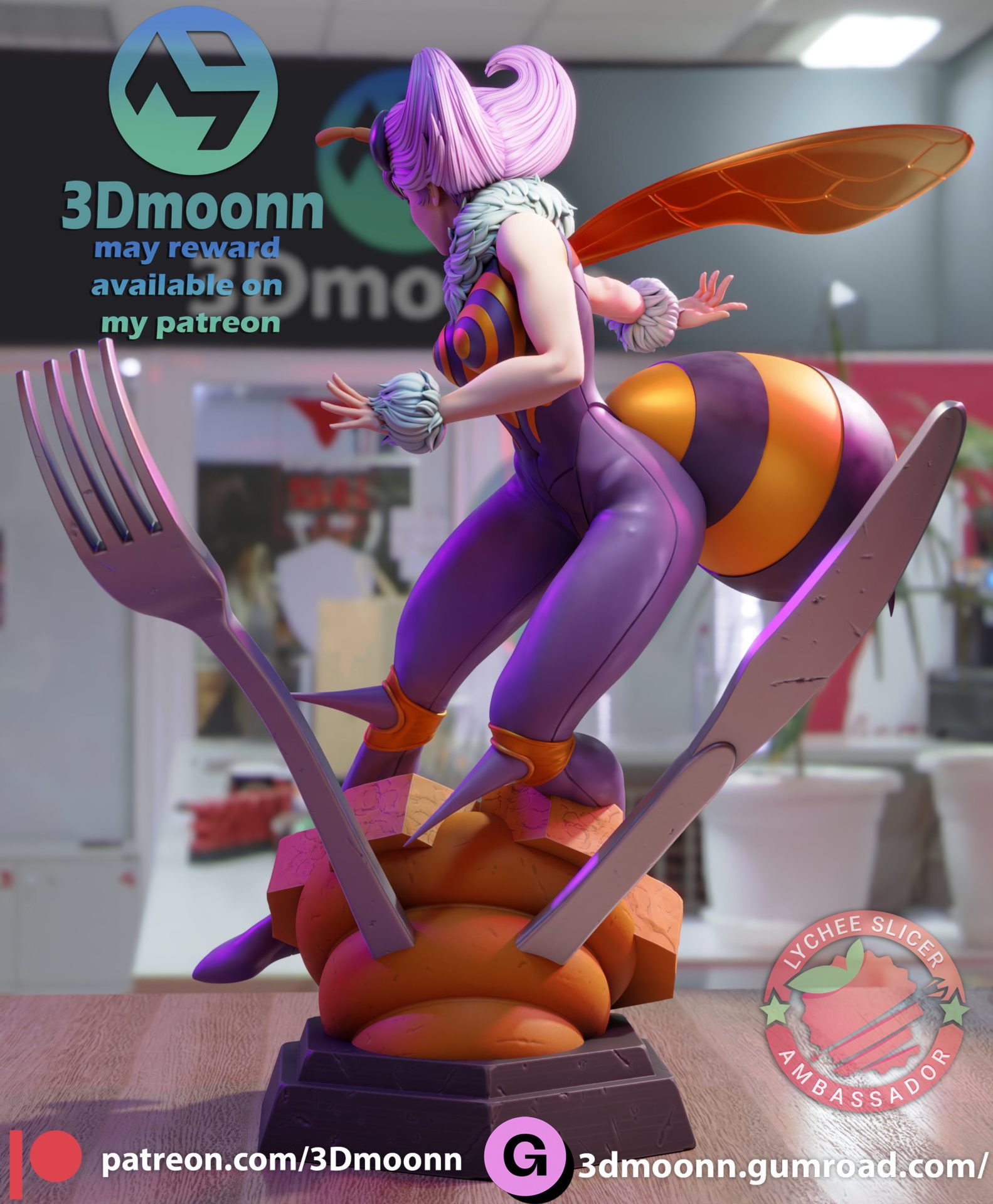 Q-Bee STL Printable File only SFW - Image 5