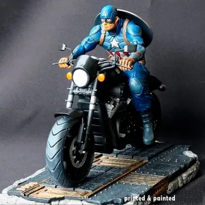 Captain America on Motorcycle