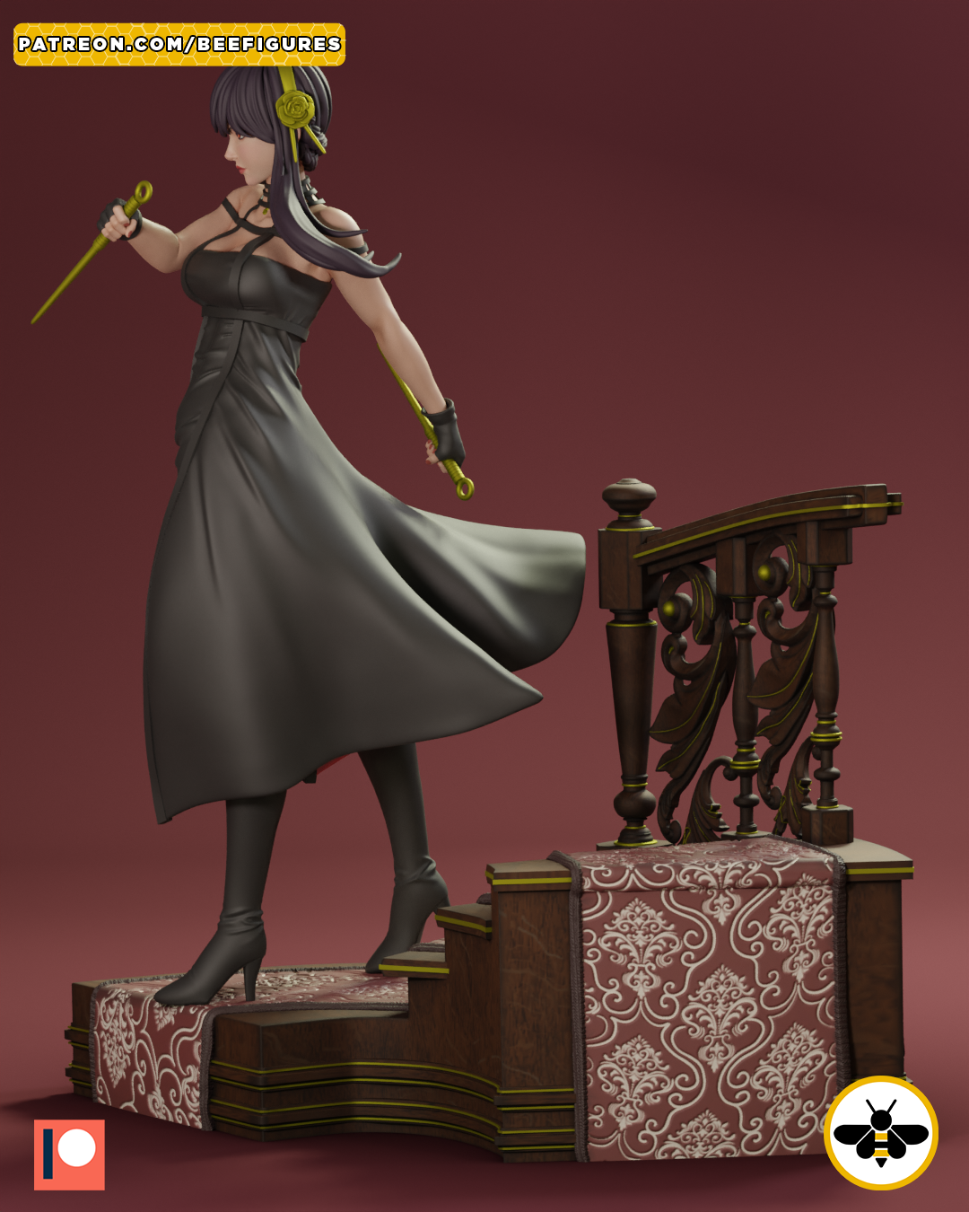 Yor Forger Spy x Family - STL SFW 3D print model - Image 5