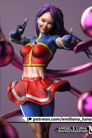 Athena King of Fighters STL file for 3D printing