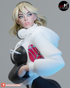 White Spider Gwen – STL SFW 3D print model