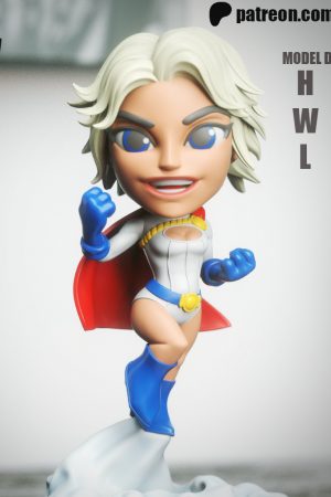 Power Girl Chibi STL file for 3D printing