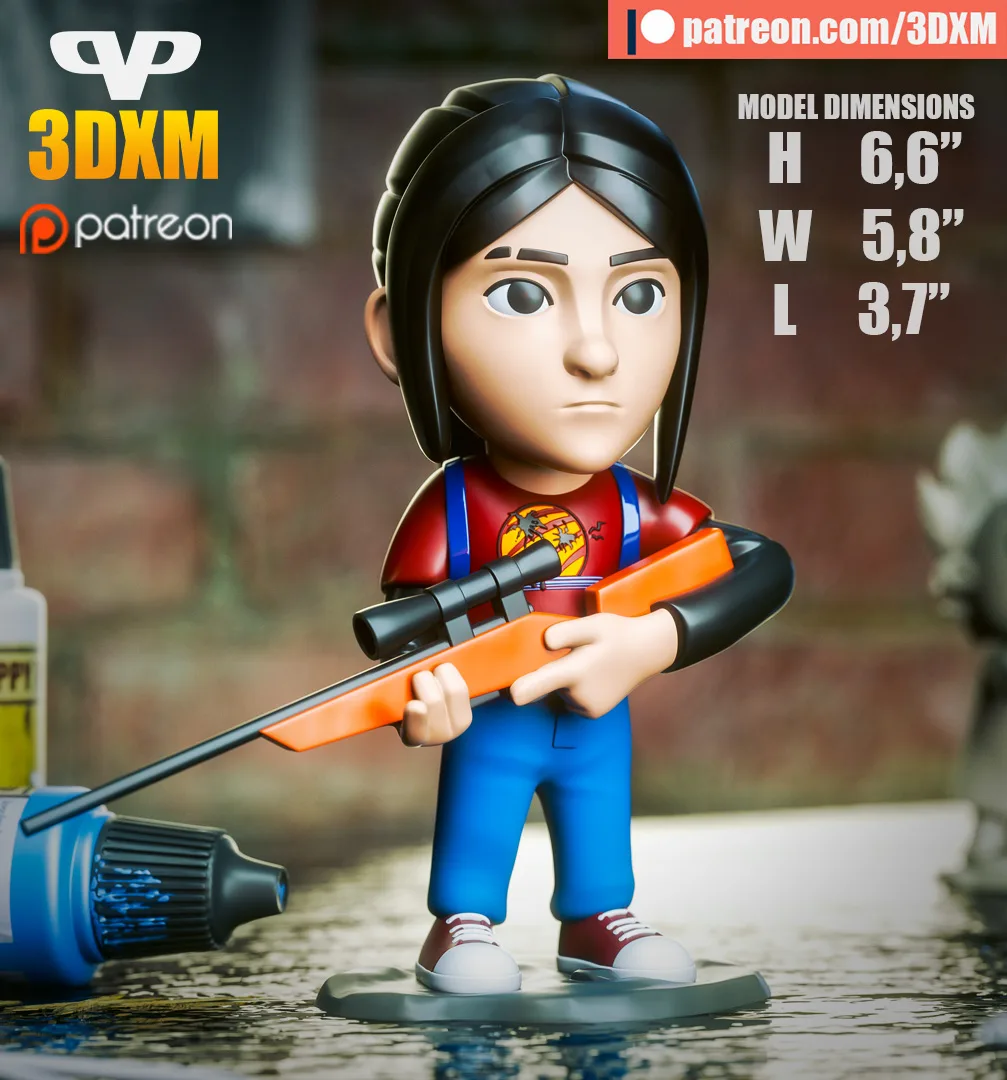 Ellie Chibi STL file for 3D printing