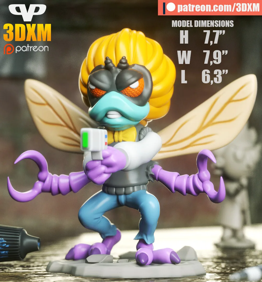 Baxter Fly Chibi STL file for 3D printing