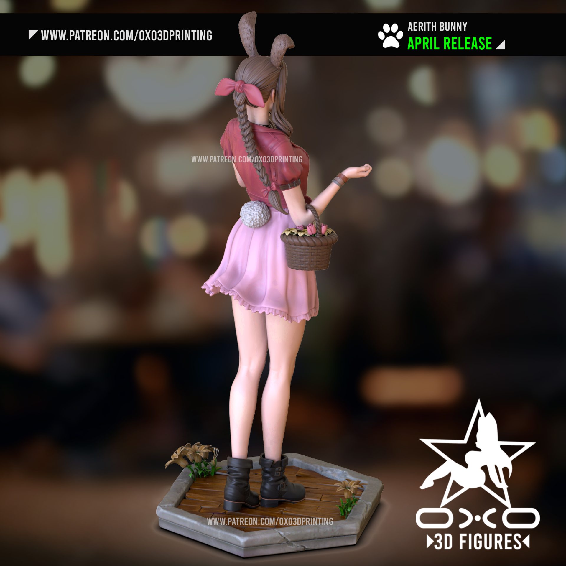 Aerith Bunny - STL NSFW-SFW 3D print model - Image 6
