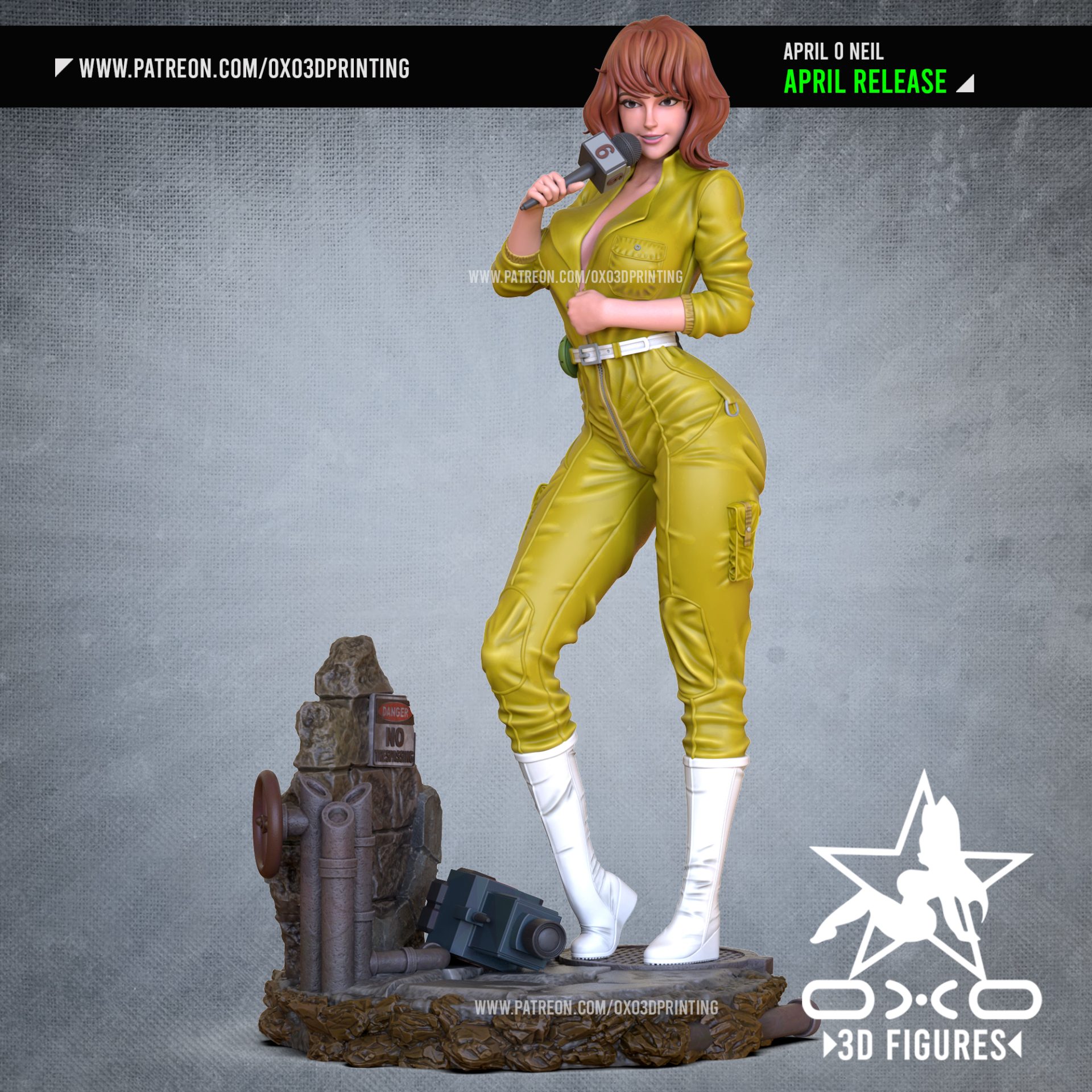 April Oneil - NSFW - SFW - STL 3D print model - Image 4
