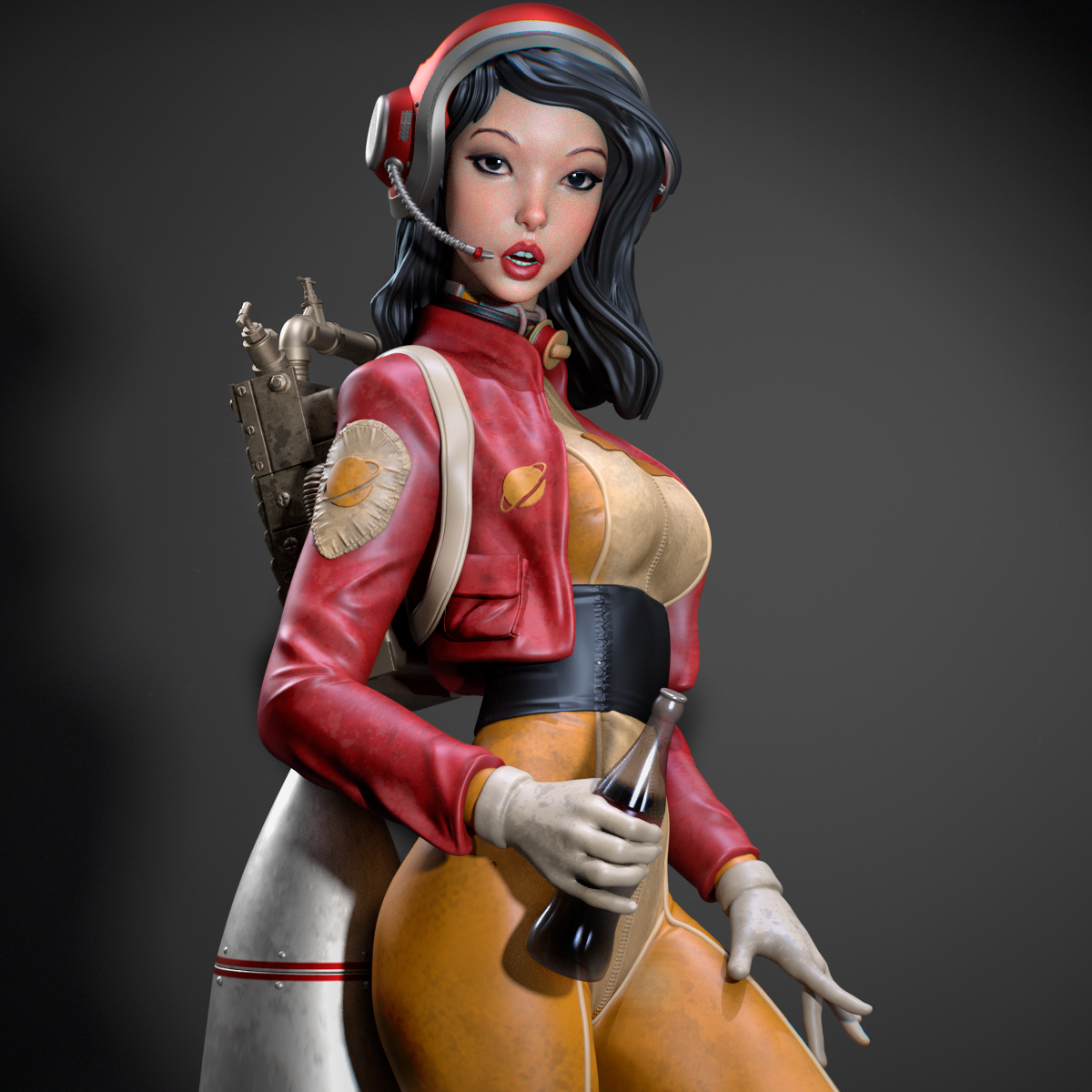 Retro Girl PinUp - SFW - STL 3D print model