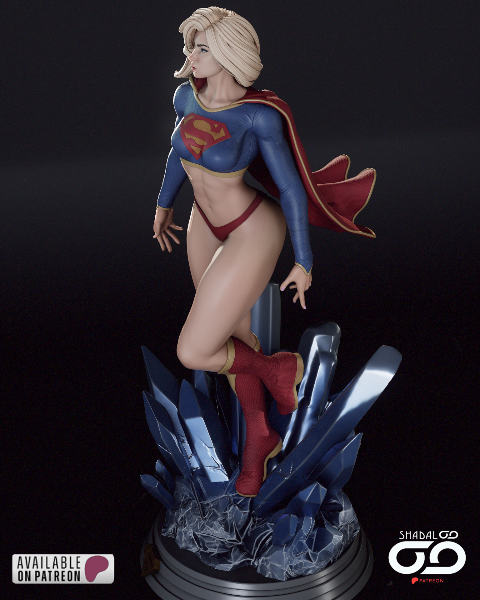 Super Girl- STL NSFW SFW 3D print model - Image 2