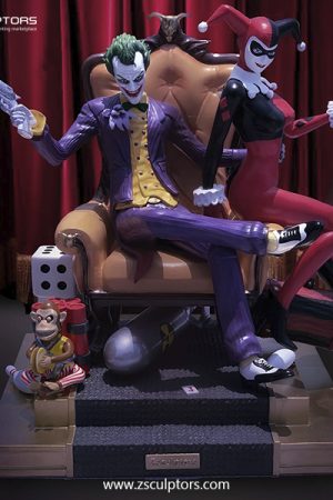 Joker and Harley Quinn Diorama STL file for 3D printing
