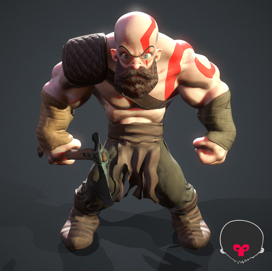 Kratos from God of War STL file for 3D printing