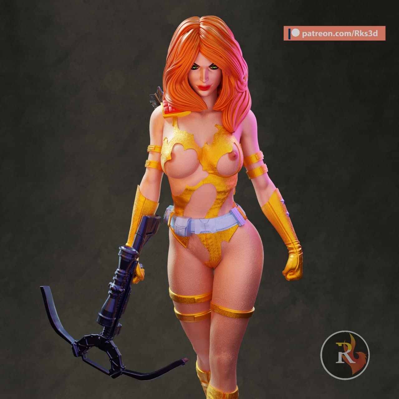 Gi-Joe Scarlet STL file for 3D printing