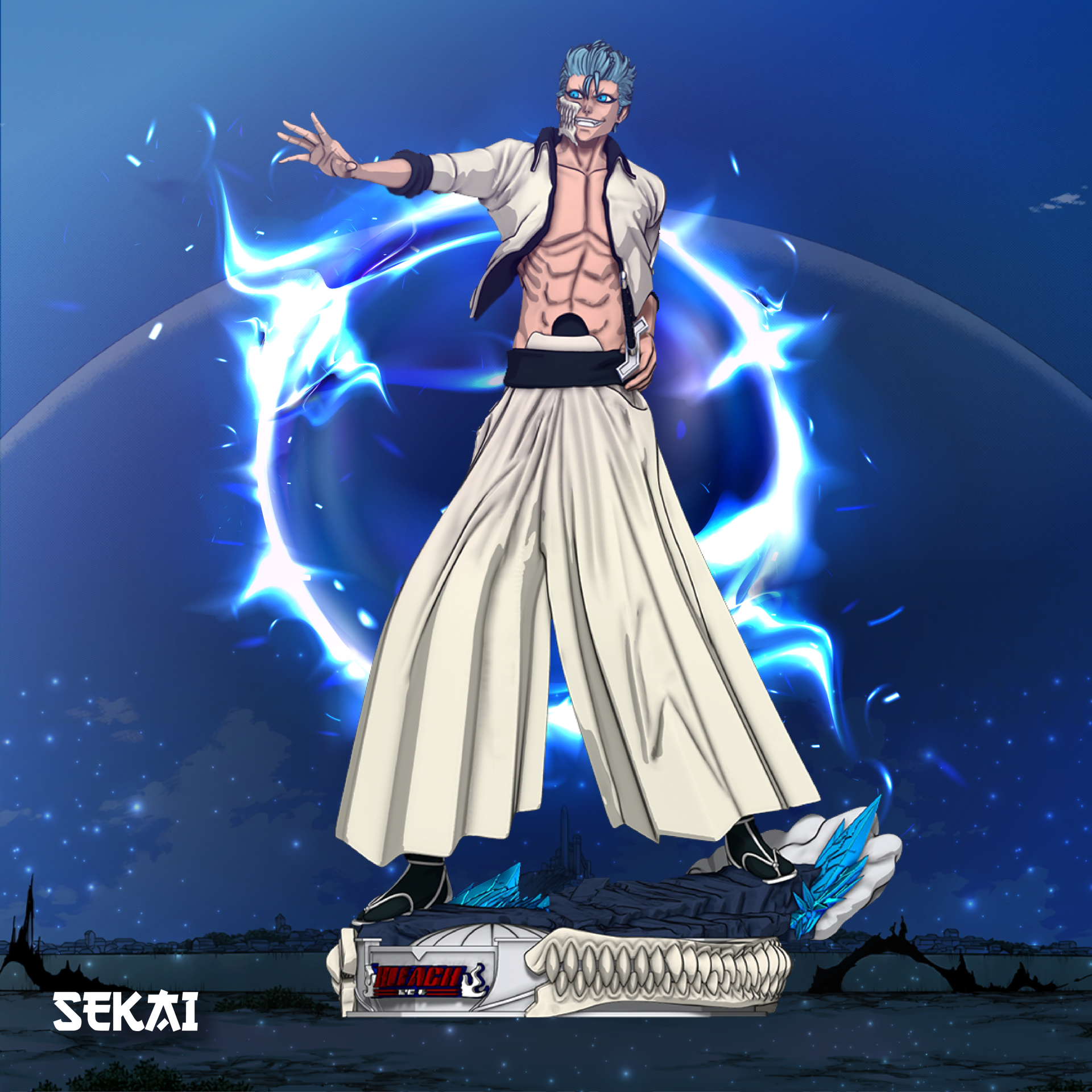 Grimmjow Statue and Bust - Image 2
