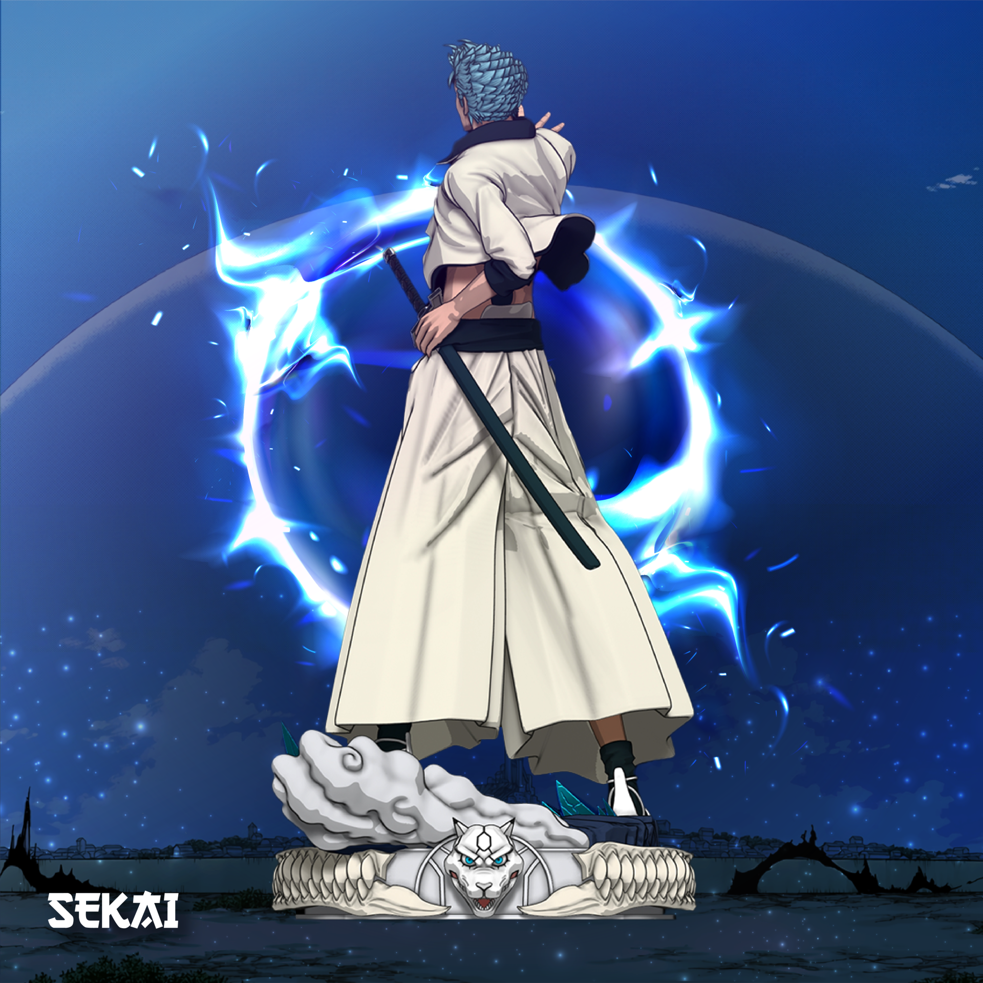 Grimmjow Statue and Bust - Image 3
