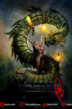 The Girl and The Dragon STL file for 3D printing