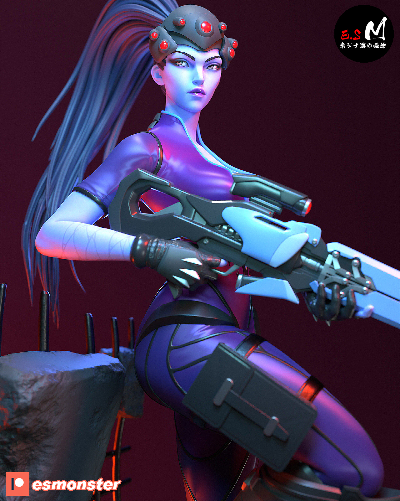 widowmaker - STL NSFW SFW 3D print model - Image 2