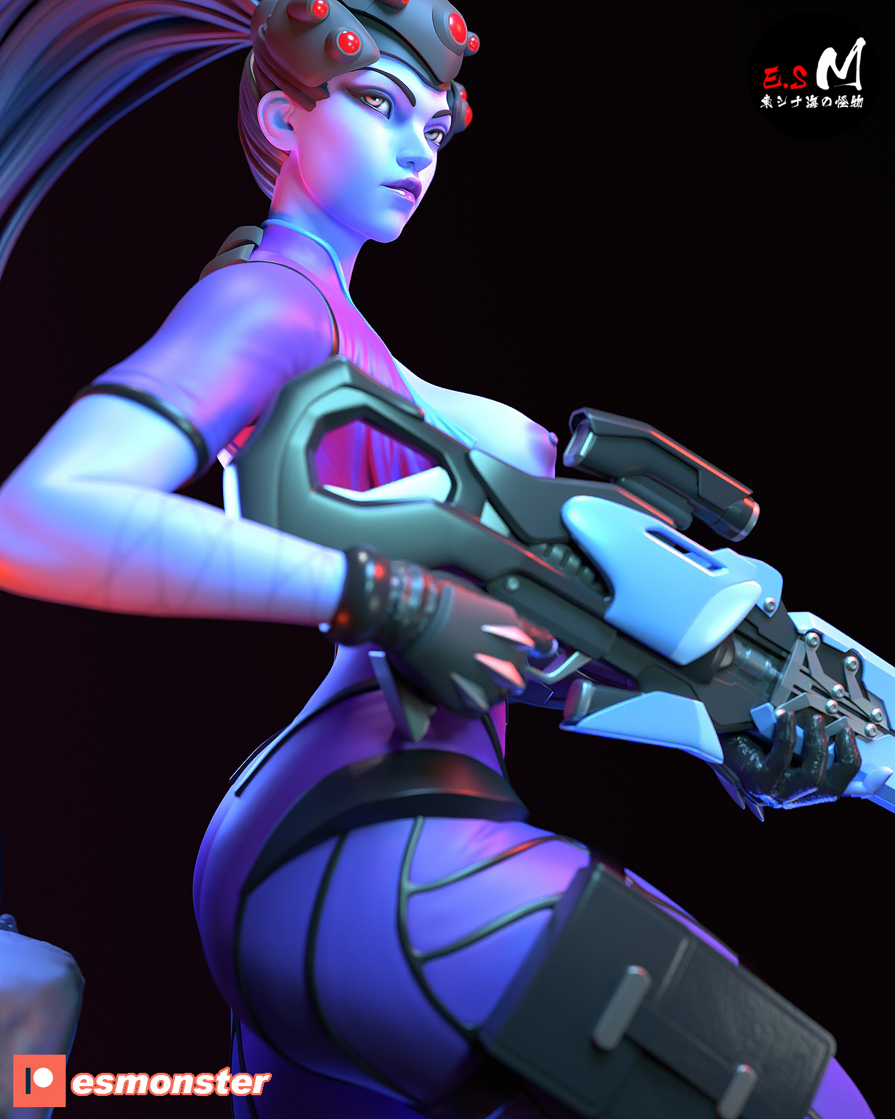 widowmaker - STL NSFW SFW 3D print model - Image 5