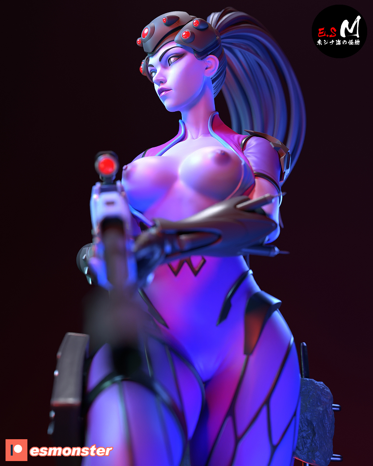 widowmaker - STL NSFW SFW 3D print model - Image 6