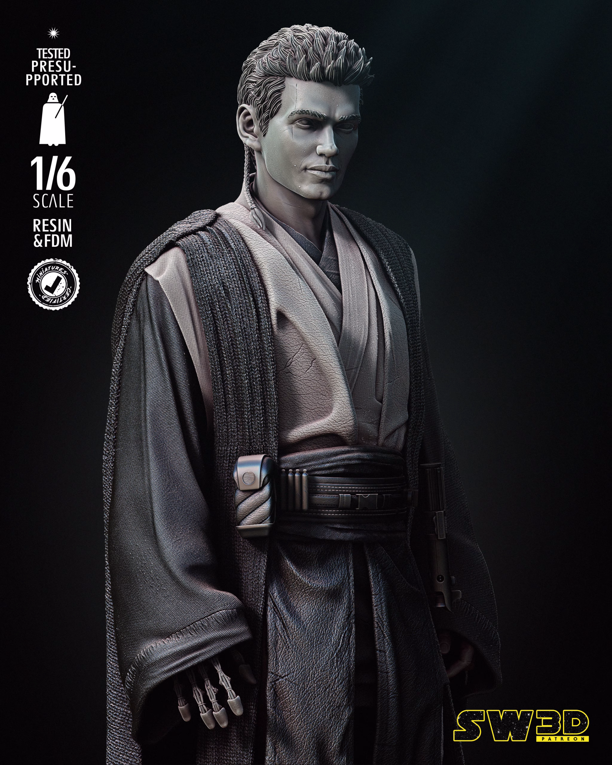 Star Wars Young Anakin STL file for 3D printing