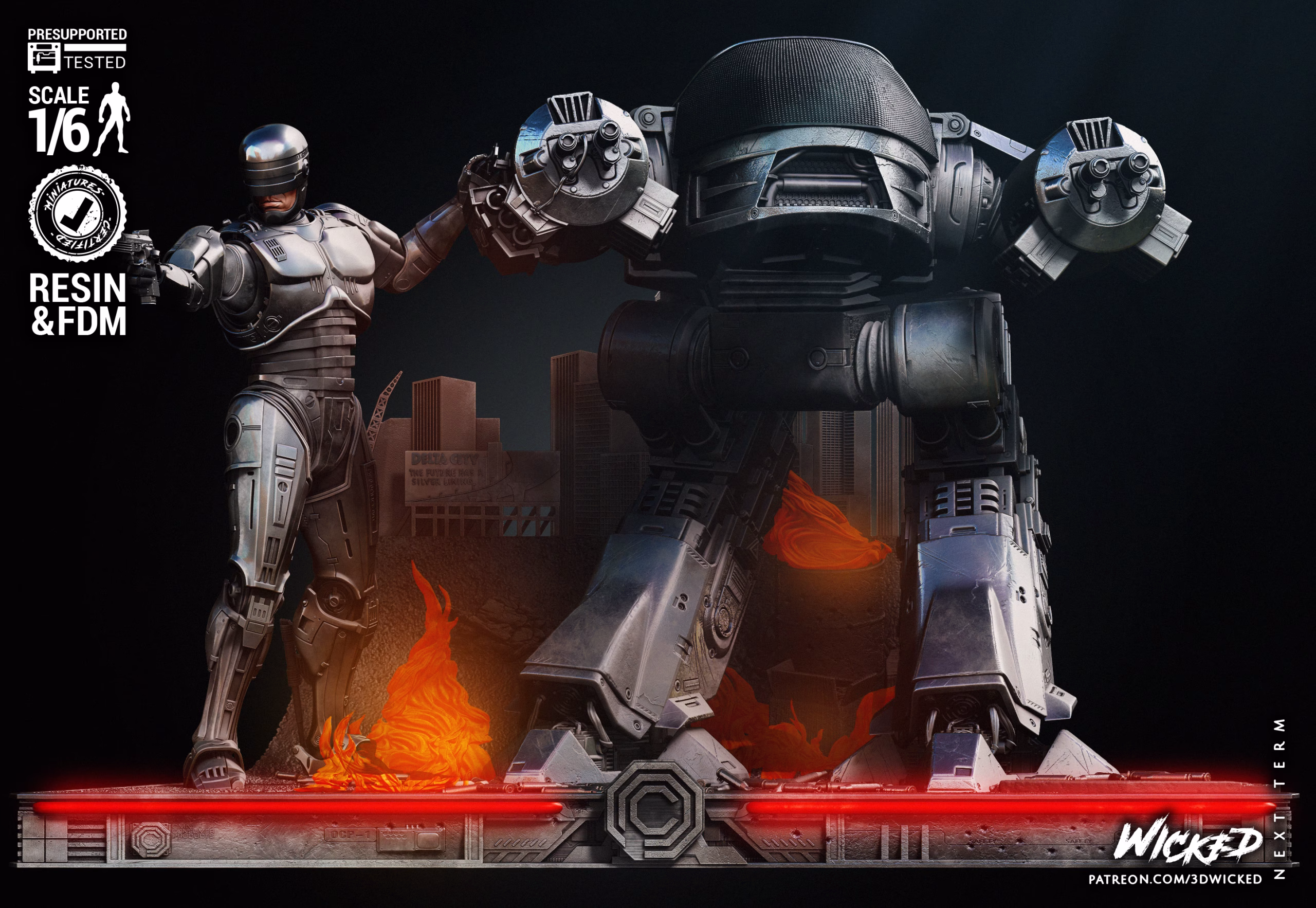 Robocop and ED209 Diorama - Image 3