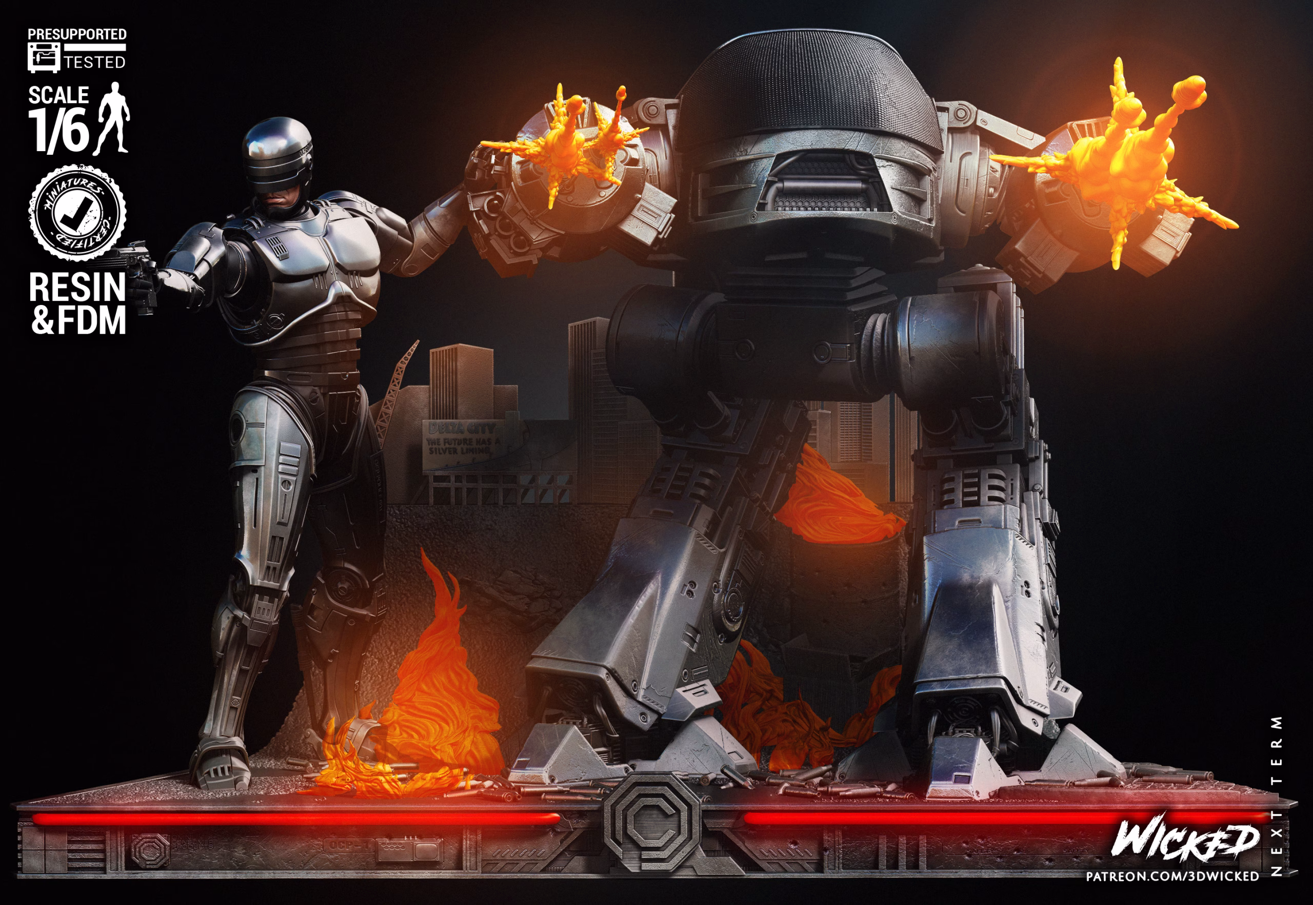 Robocop and ED209 Diorama - Image 13